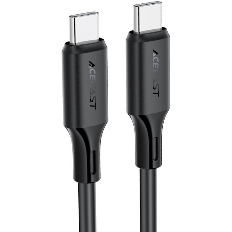 Кабель USB 2.0 Type-C M-M, 1.2 м, 60W silicone C17-03 Black Acefast