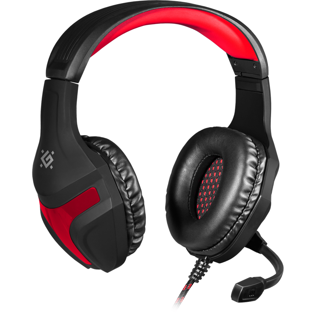 Ігрова гарнітура Defender Scrapper 500 кабель 2м, червоно-чорна