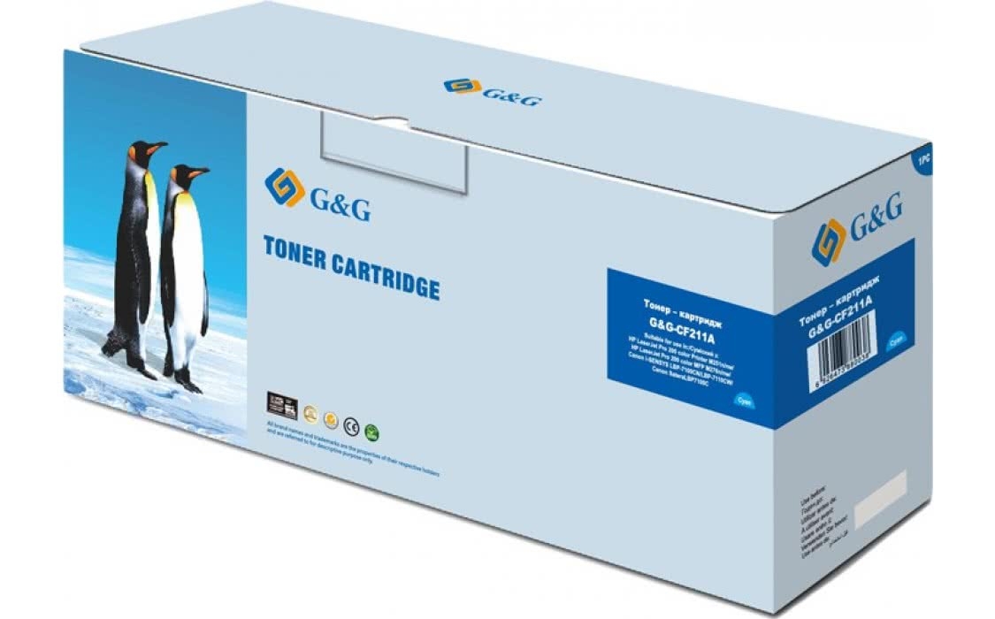 Тонер-картридж G&G для HP Color LaserJet M276n/M251n аналог CF211A Cyan (G&G-CF211A)
