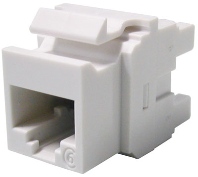 Модуль Keystone 1xRJ45, UTP, Cat 6, білий KSJ-00033-02
