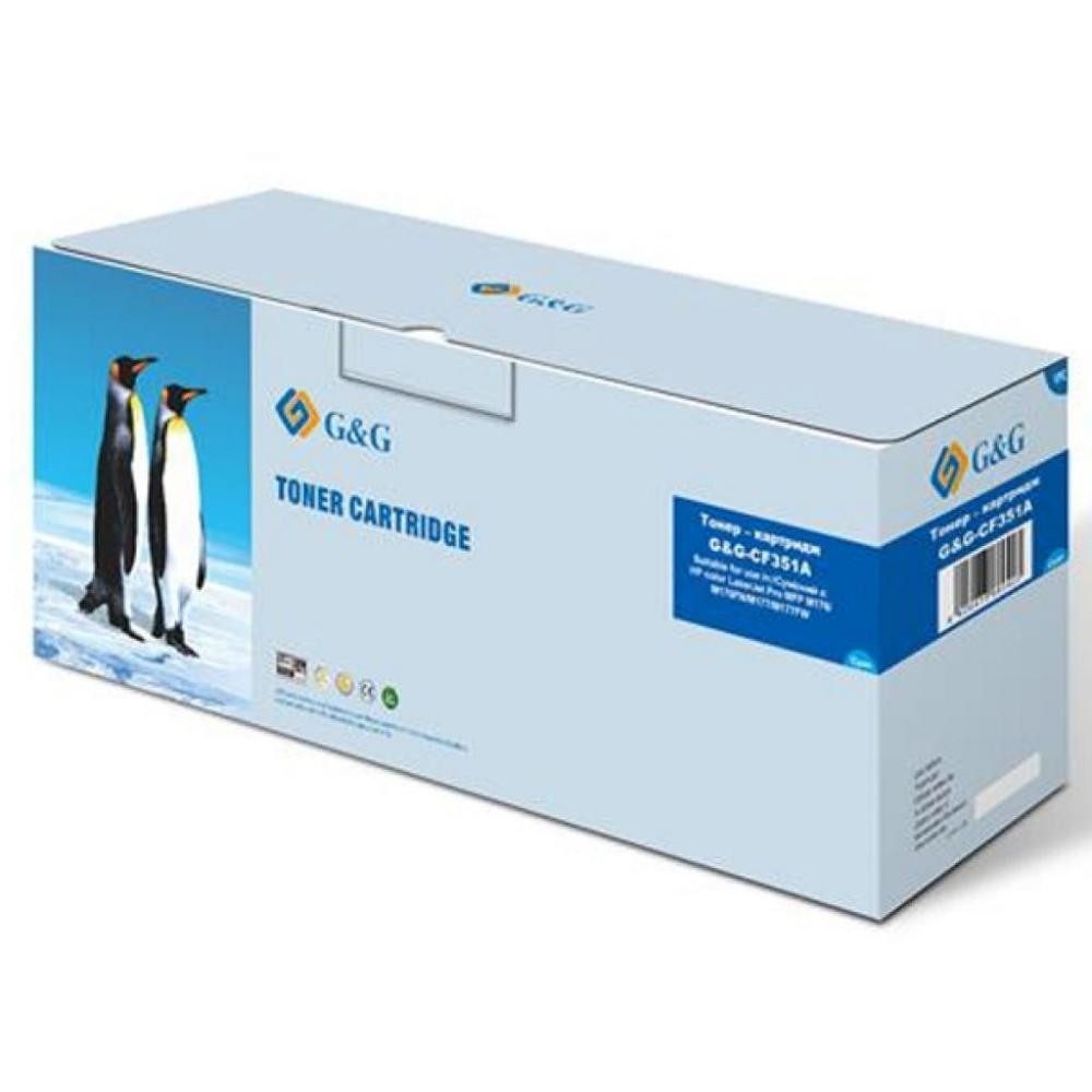 Тонер-картридж G&G для HP LaserJet M176n/M177fw аналог CF351A Cyan (G&G-CF351A)
