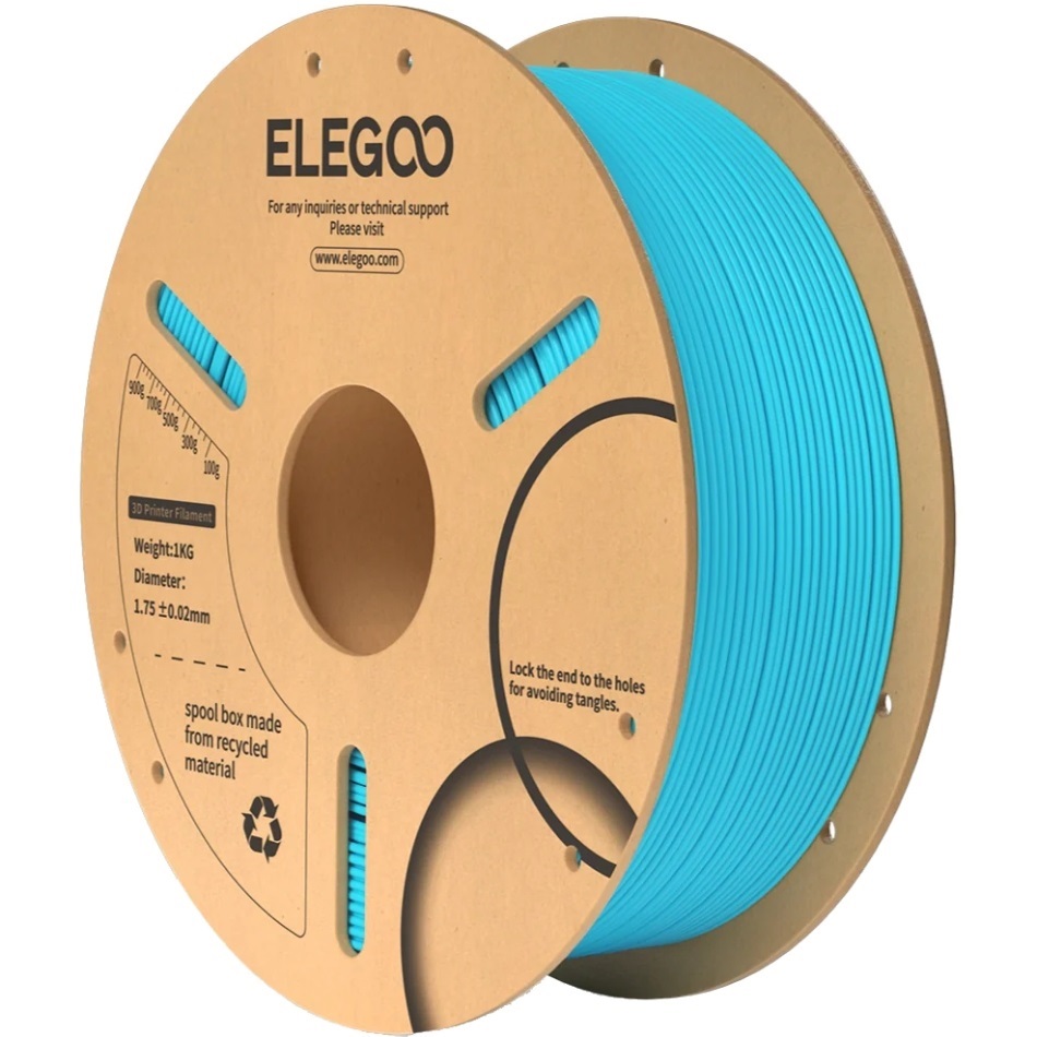 Пластик (Filament) ELEGOO PLA 1кг, 1.75мм, небесно-блакитний
