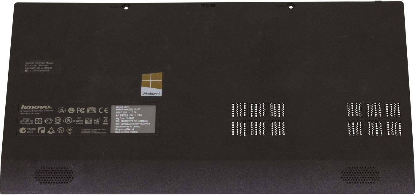 Lenovo Ideapad Lower Case