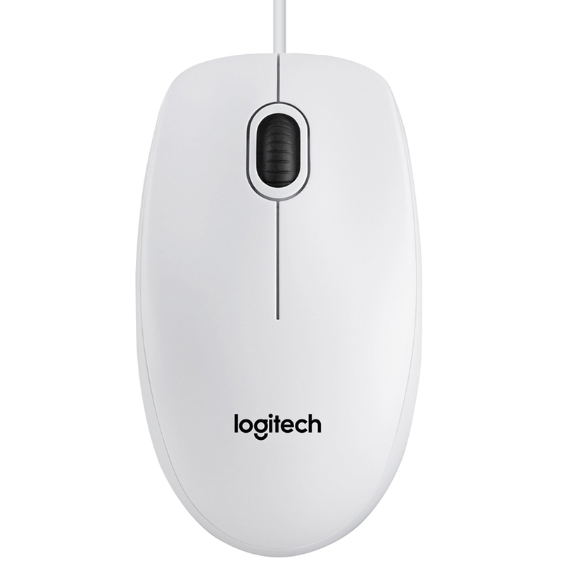 Миша USB B100 Optical, біла Logitech (910-003360)