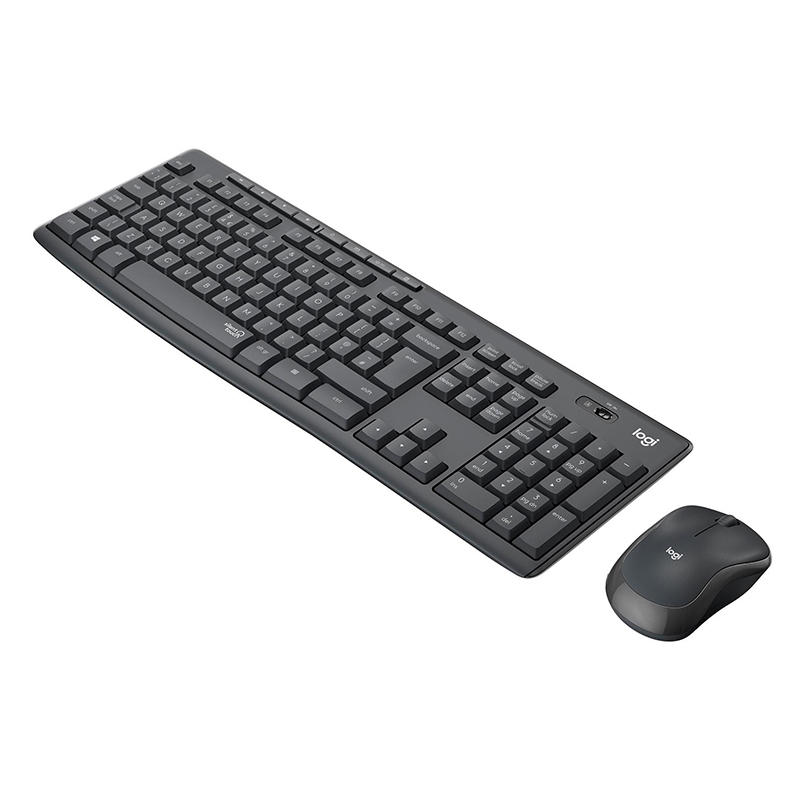 Комплект клавіатура та миша бездротовий MK295 Silent Combo, UA, графітовий Logitech (920-009807_920-009800)