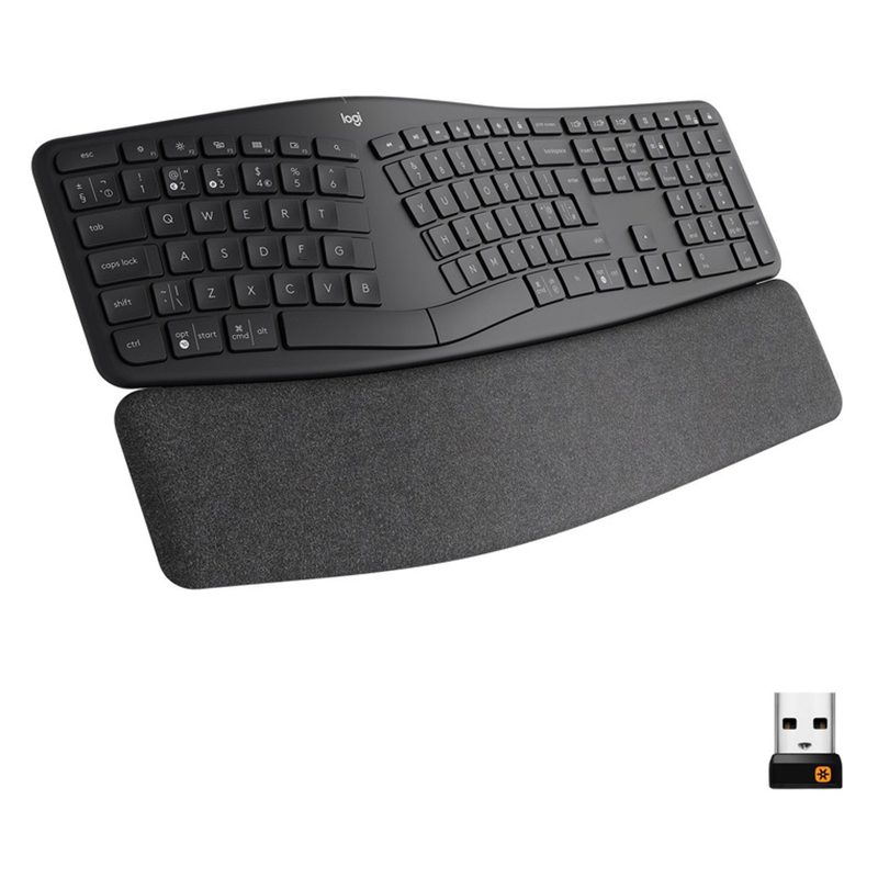 Клавіатура бездротова Ergo K860, UA, чорна Logitech (920-010108)