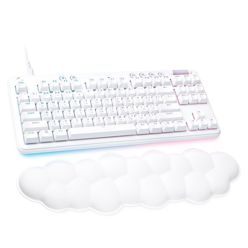 Клавіатура USB ігрова G713 Aurora GX Brown, UA, біла Logitech (920-010422)