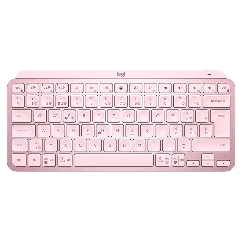 Клавіатура бездротова MX Keys Mini Illuminated, UA, рожева Logitech (920-010500)
