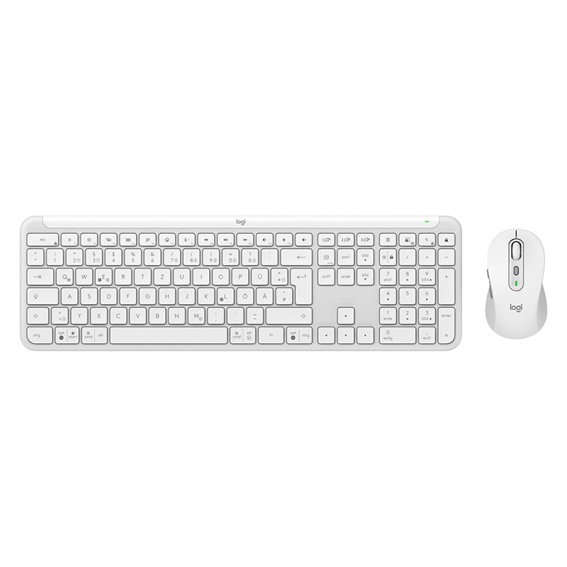 Комплект клавіатура та миша бездротова WL/BT MK950 Signature Slim Combo, UA, біла Logitech (920-012491)