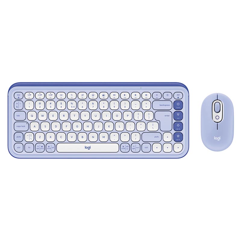 Комплект клавіатура та миша бездротовий POP Icon Combo, UA, ліловий Logitech (920-013078)