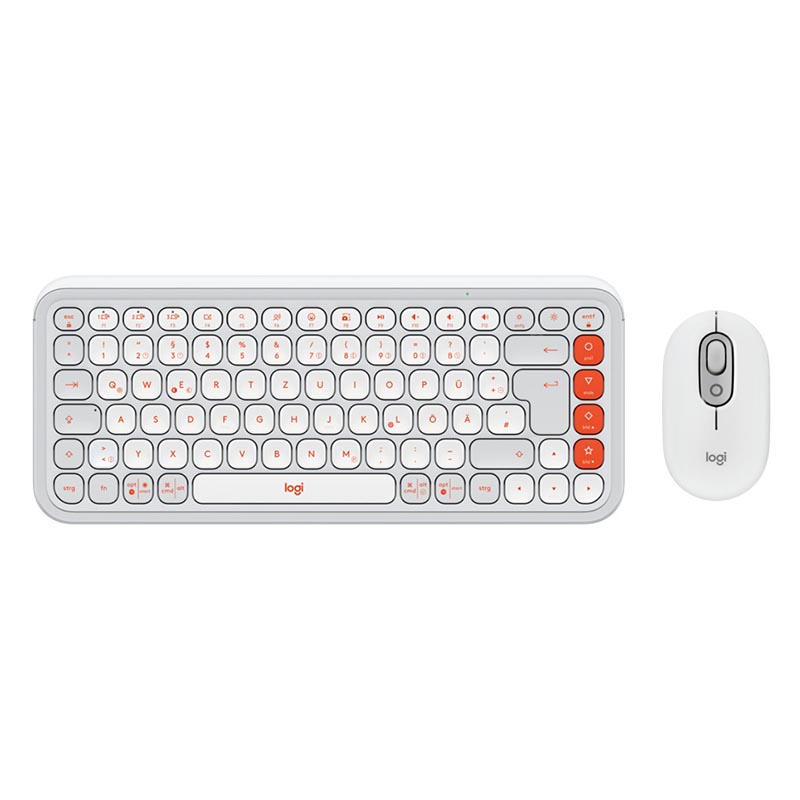 Комплект клавіатура та миша бездротовий POP Icon Combo, UA, білий Logitech (920-013141)