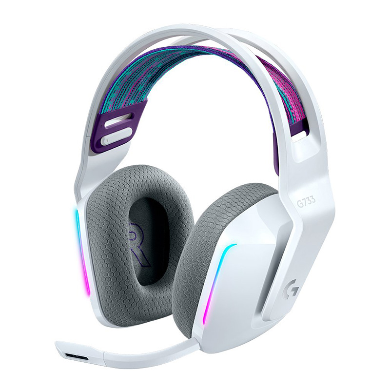 Гарнітура бездротова ігрова G733 Lightspeed, RGB, біла Logitech (981-000883)