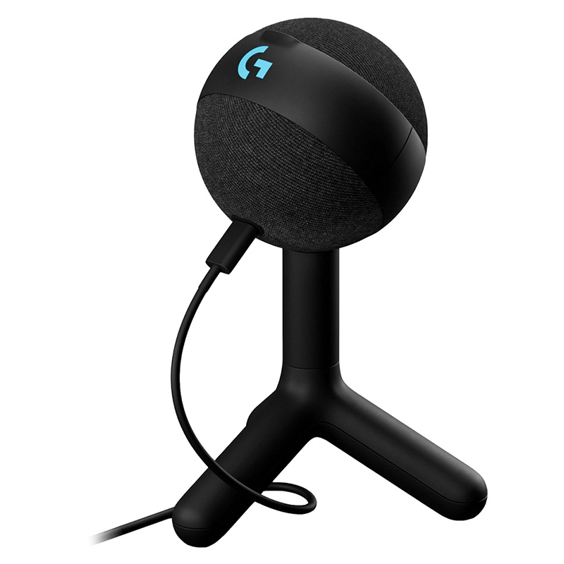Мікрофон USB Type-C ігровий G Yeti Orb RGB Lightsync, чорний Logitech (988-000551)
