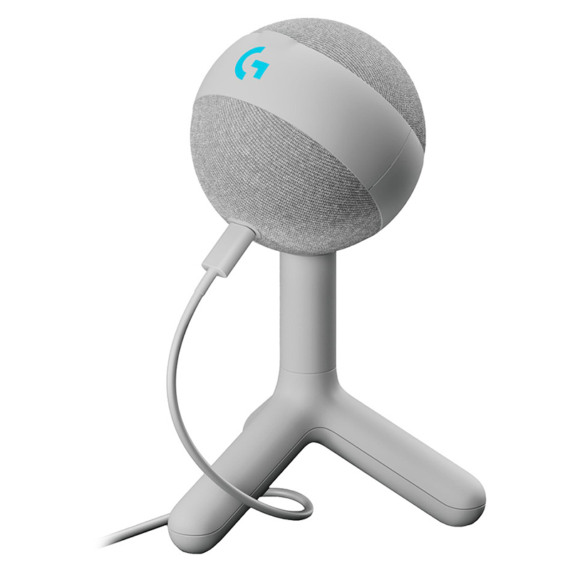 Мікрофон USB Type-C ігровий G Yeti Orb RGB Lightsync, білий Logitech (988-000558)