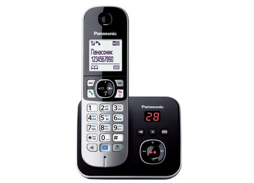 Радіотелефон DECT + АВ (чорний) KX-TG6821UAB