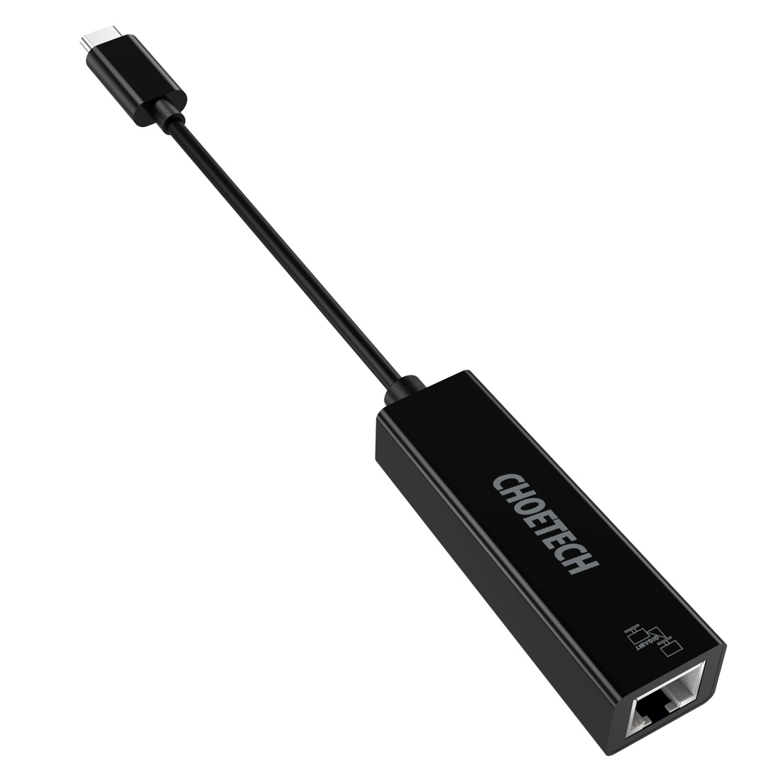 Адаптер USB-C до RJ45 чорний Choetech (HUB-R01)