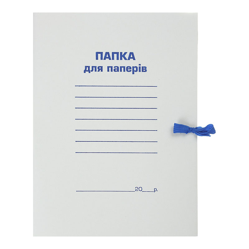 Папка на зав`язках картонна А4, 0.35 мм, клеєний клапан Buromax (BM.3356)