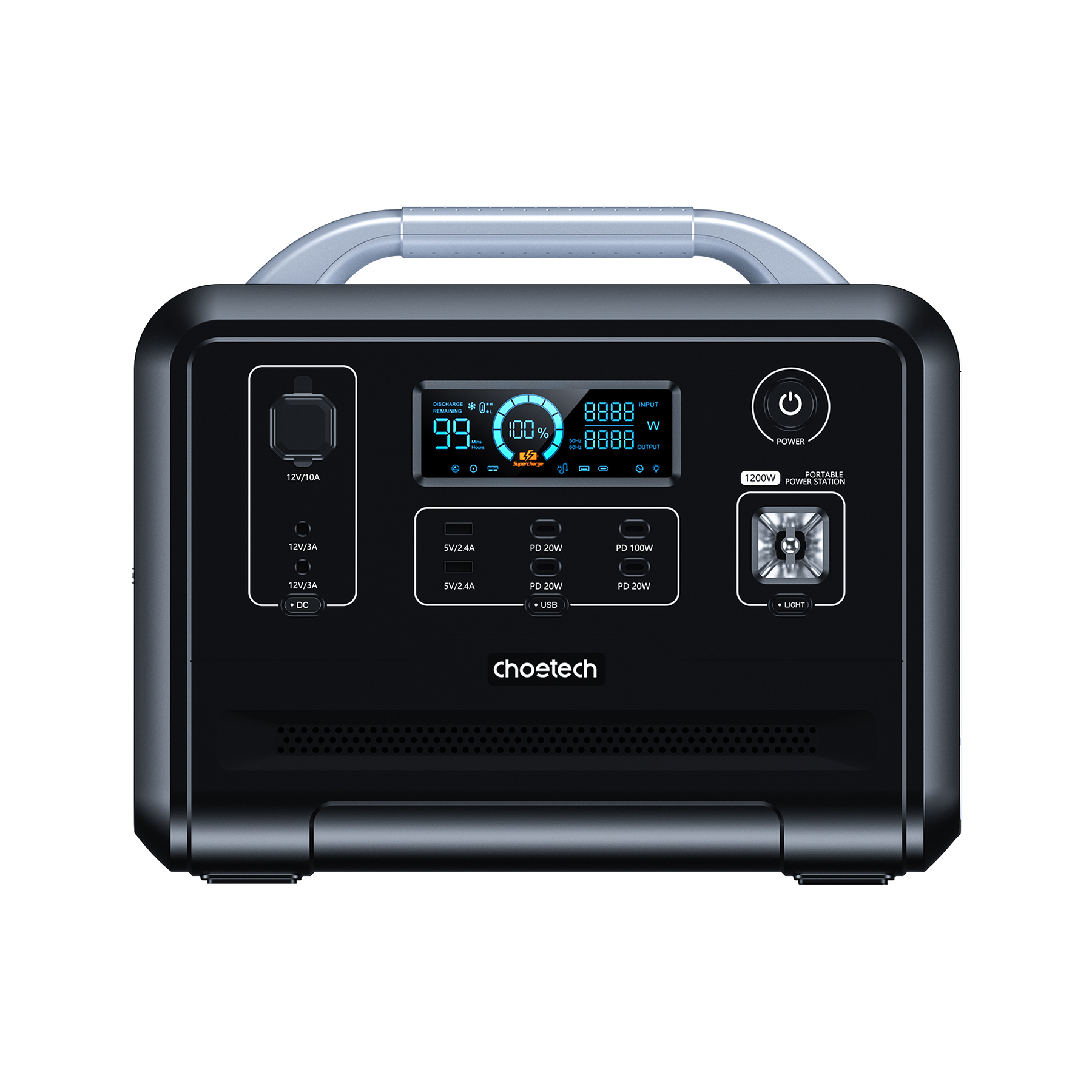 Станція зарядна 1200W з функцією ДБЖ Choetech (BS005)