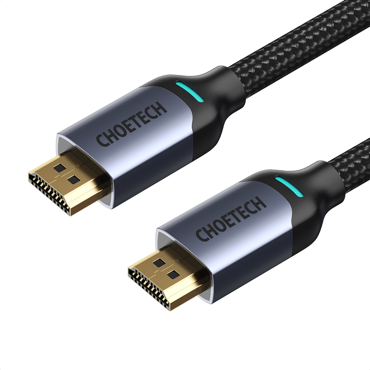 Кабель HDMI - HDMI, 8K, нейлон, 2 м чорний Choetech (XHH01-BK)