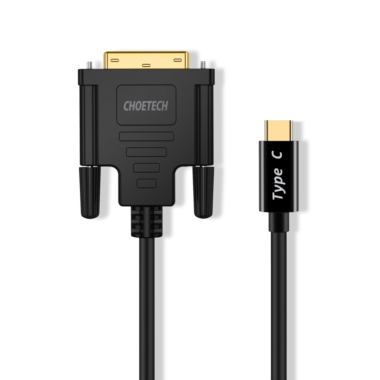 Кабель Type-C - DVI, 1,8 м чорний Choetech (XCD-0018-BK)