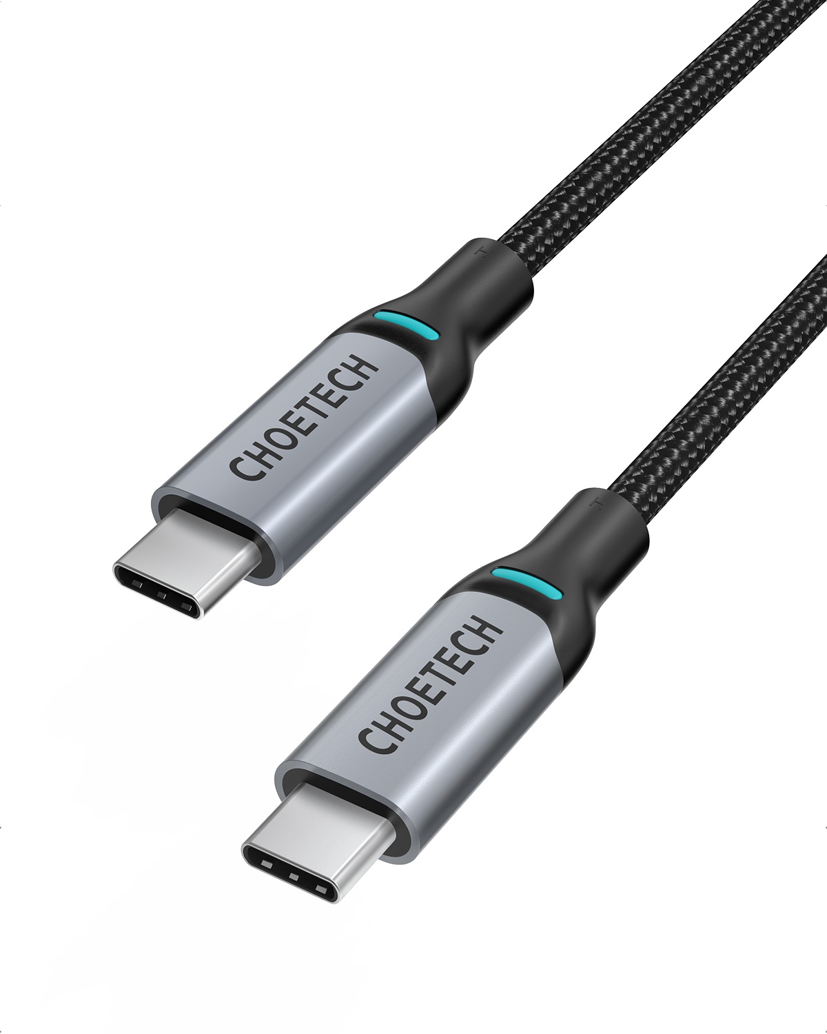 Кабель Type-C - Type-C, PD 100W, 1,8 м сірий Choetech (XCC-1002)