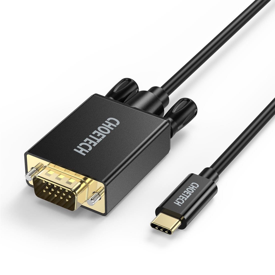 Кабель Type-C - VGA, 1,8 м чорний Choetech (XCV-1801)