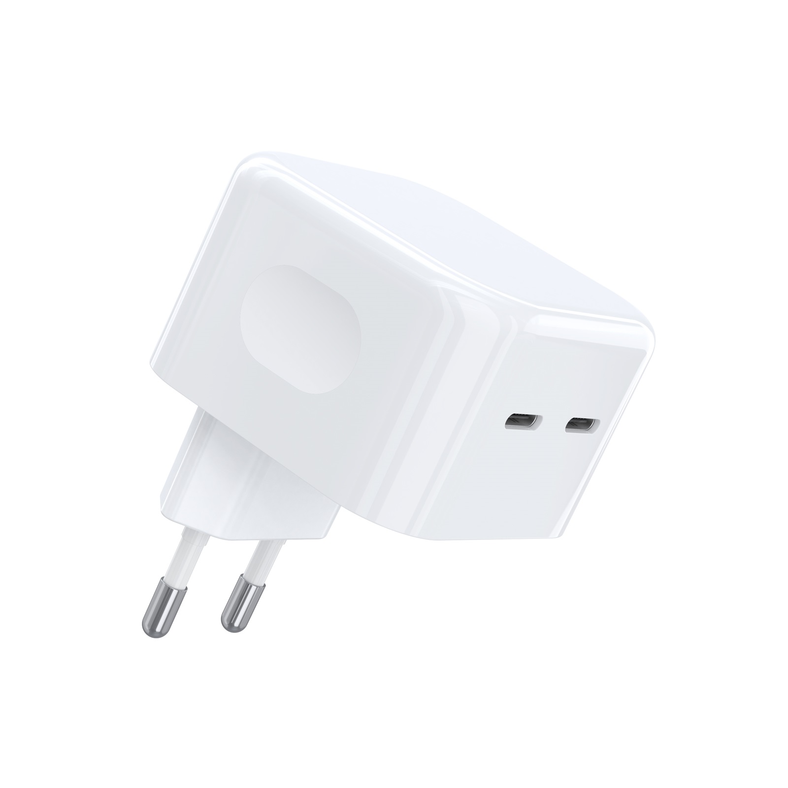 Пристрій зарядний мережевий 2хType-C PD35W білий Choetech (Q5008-EU-WH)