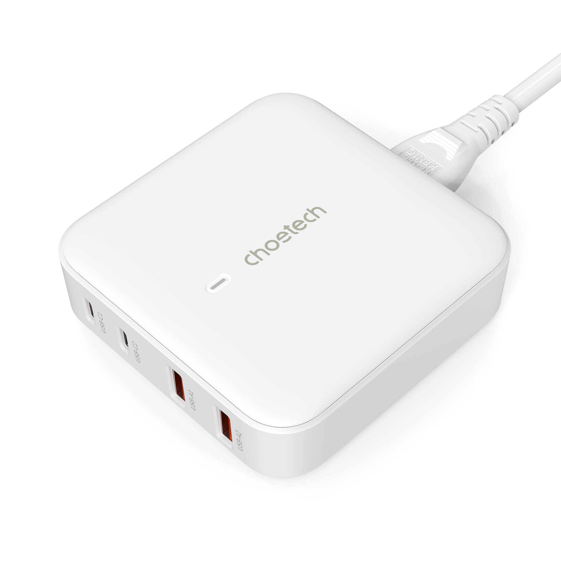 Пристрій зарядний мережевий настільний GaN USB 2A+2C білий Choetech (PD8008-EU-WH)