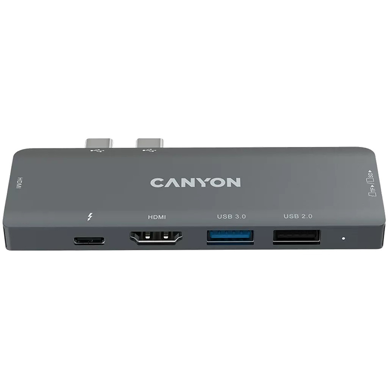 Хаб 7-в-1 мультипорт для MacBook USB-C Power Delivery 100 Вт DS-5 Canyon (CNS-TDS05B)