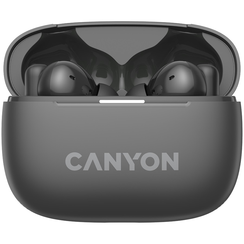 Навушники бездротові OnGo BT TWS-10 сірі Canyon (CNS-TWS10BK)