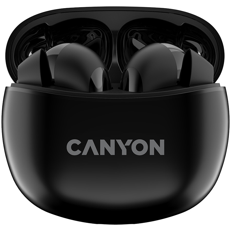 Навушники бездротові BT TWS-5 чорні Canyon (CNS-TWS5B)