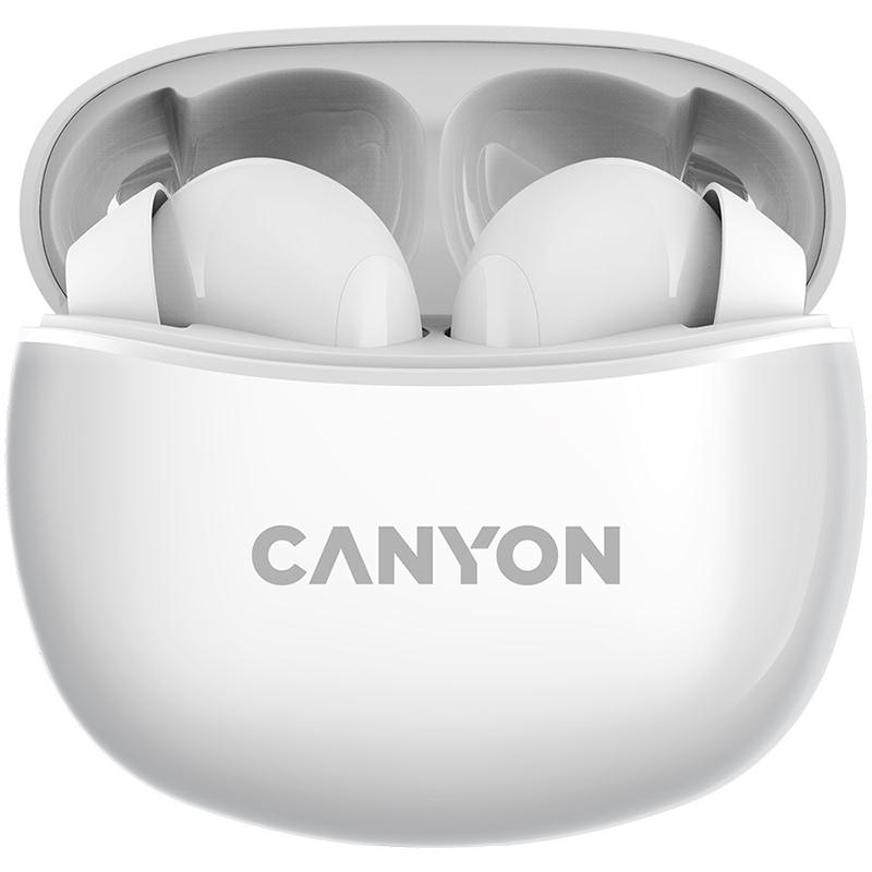 Навушники бездротові BT TWS-5 білі Canyon (CNS-TWS5W)