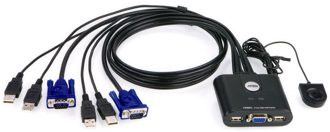 CS22U 2-Port Cable KVM Switch