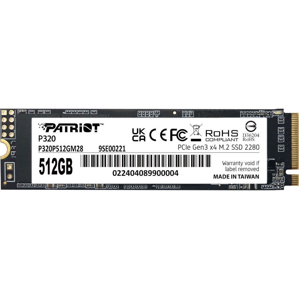 Накопичувач M.2 512GB P320, NVMe 2280 PATRIOT (P320P512GM28)
