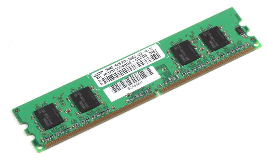 256MB DDR2-400 non-ECC memory 