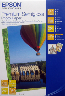 Фотопапір Premium Semigloss 10х15 см, 50 арк Epson (C13S041765)