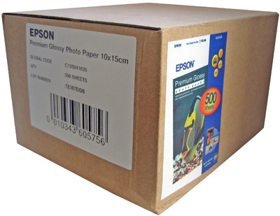 Фотопапір Premium Glossy 10x15 см, 500 арк Epson (C13S041826)
