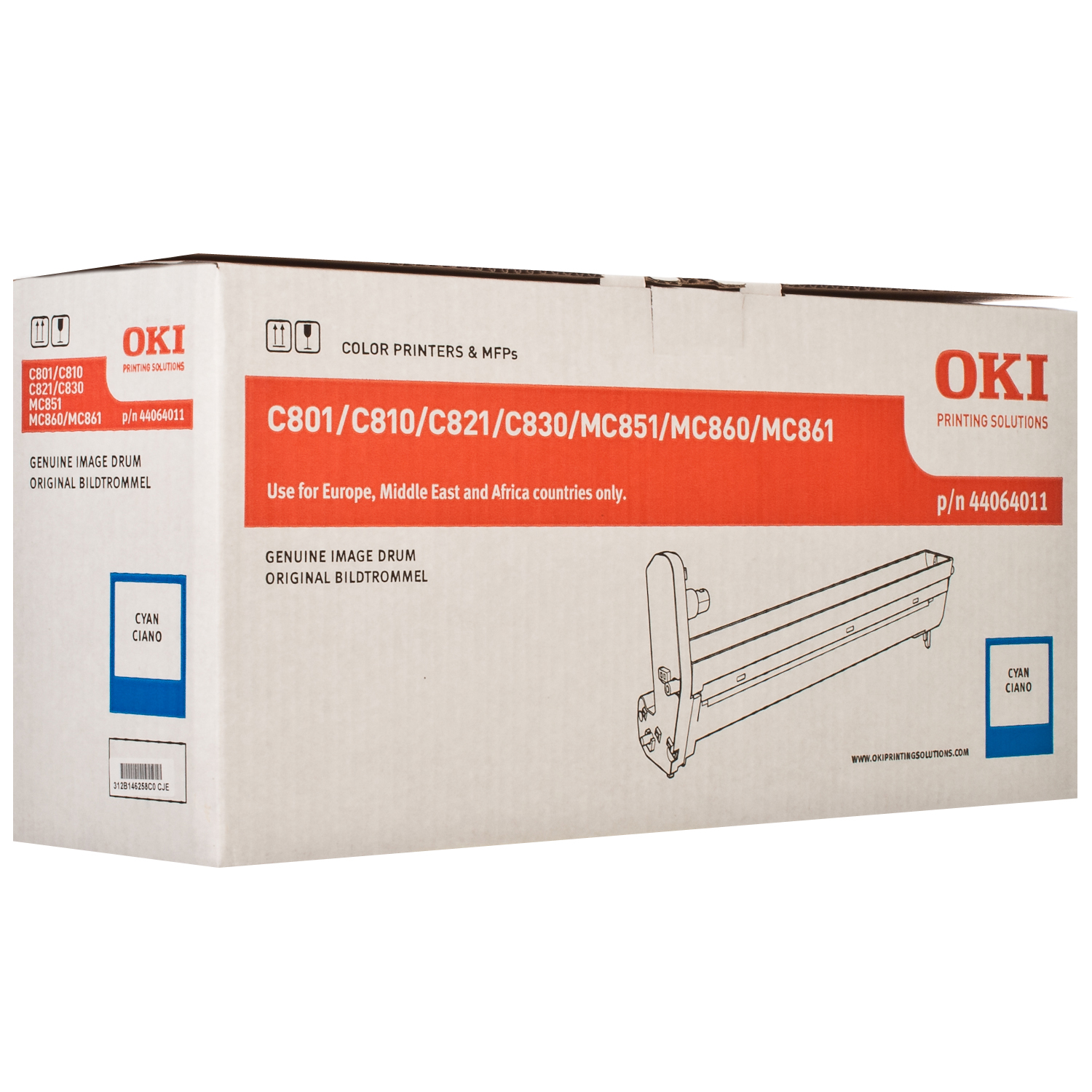 Драм-картридж C810/830/MC860 блакитний Oki (44064011)