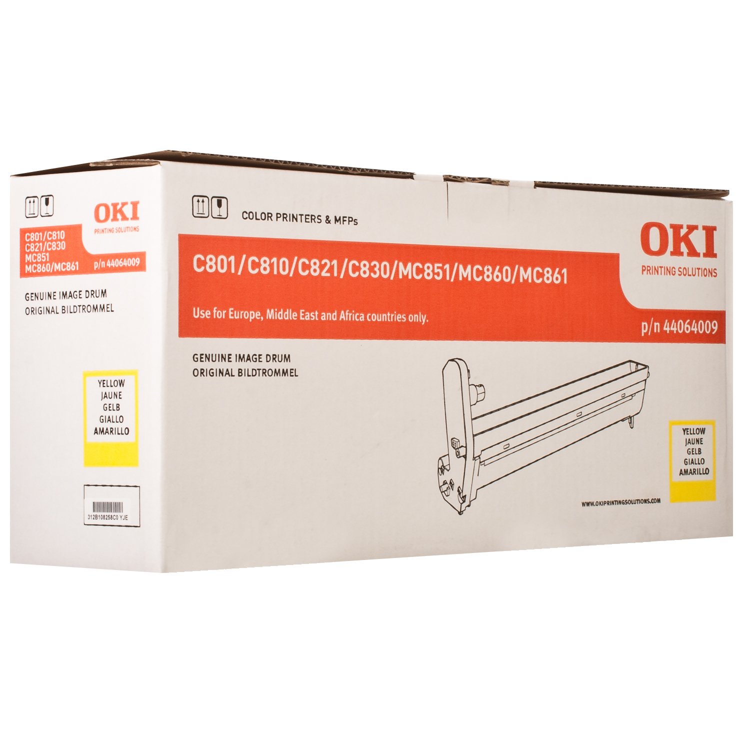 Драм-картридж C810/830/MC860 жовтий Oki (44064009)