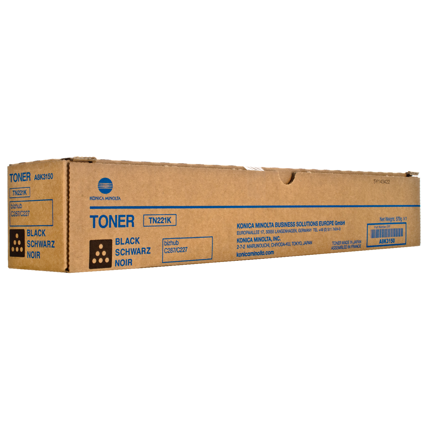 Тонер-картридж TN-221K чорний Konica Minolta (A8K3150)