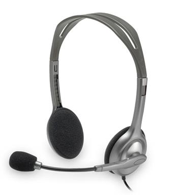 Гарнітура дротова  H110 Stereo, сіро-срібляста Logitech (981-000271)