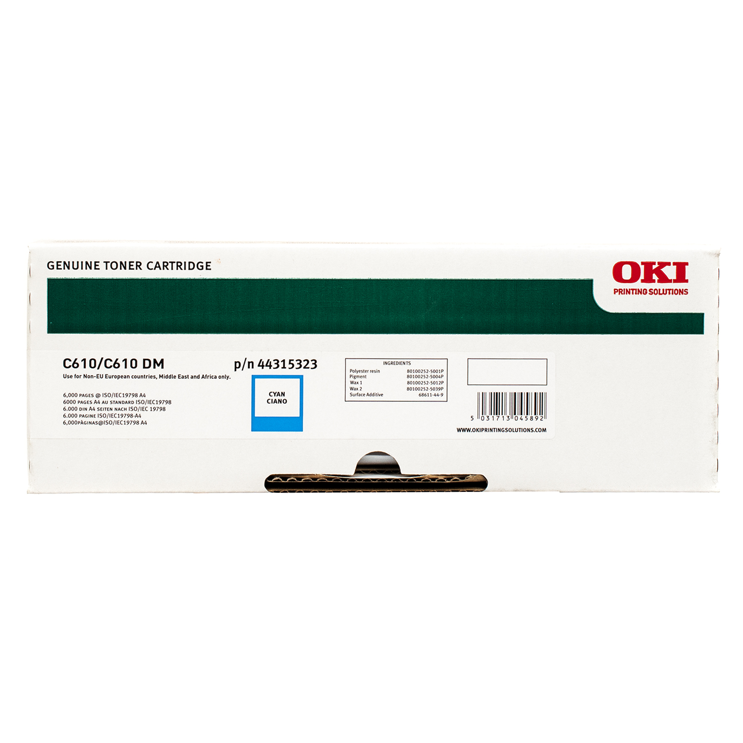 Тонер-картридж C610 NEU блакитний Oki (44315323)