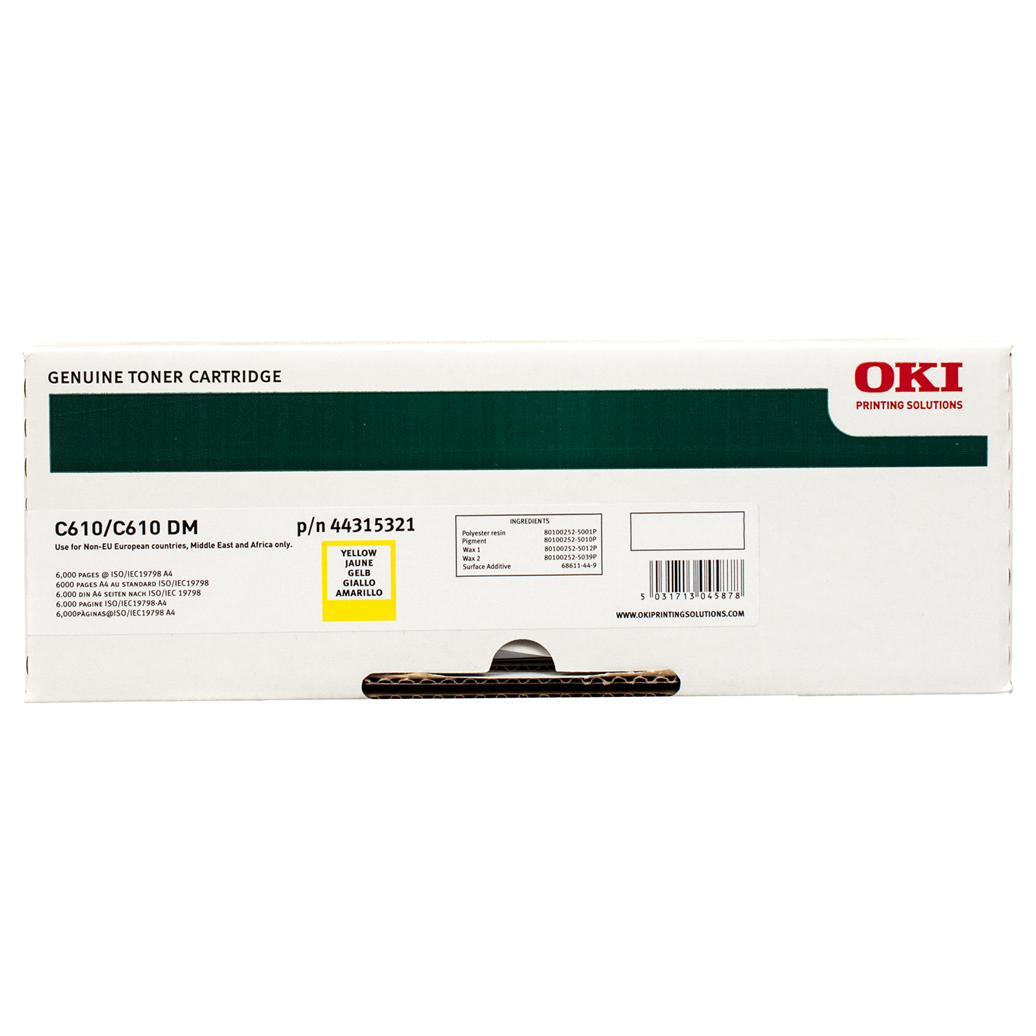 Тонер-картридж C610 NEU жовтий Oki (44315321)