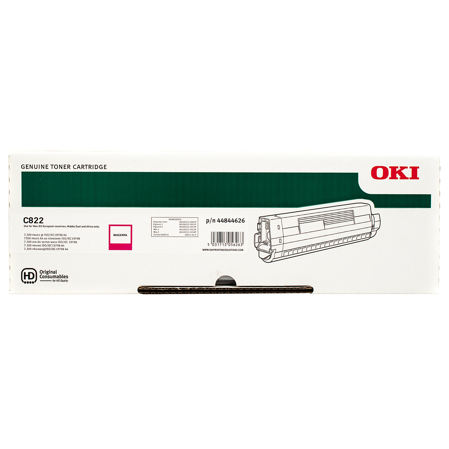 Тонер-картридж C822 пурпуровий Oki (44844626/44844614)