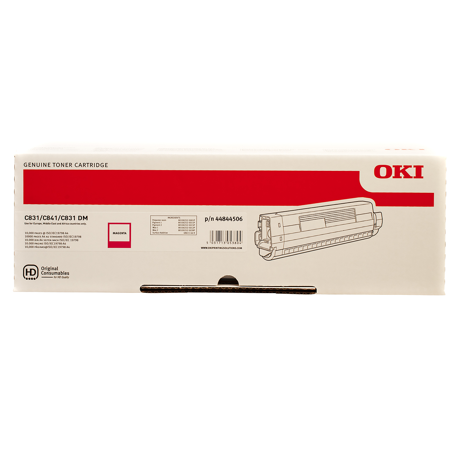 Тонер-картридж C831/841 пурпуровий Oki (44844506)