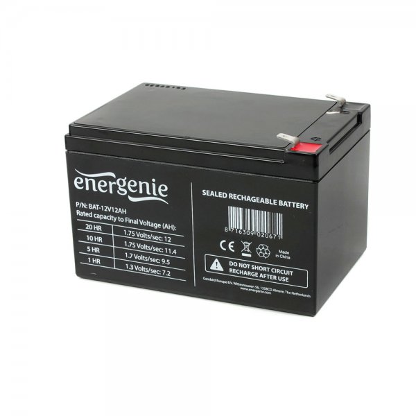 Акумулятор для ДБЖ 12В, 12 Aг Energenie (BAT-12V12AH)