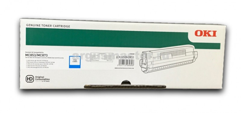 Тонер-картридж MC853/873 блакитний Oki (45862851/45862839)