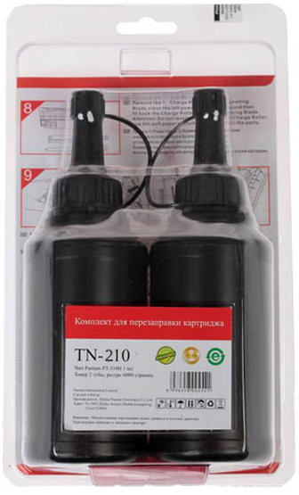 Комплект для заправки картриджа PC-230R, PC-211EV (2 тонера + 2 чипа) Pantum (TN-210/TN-210P)