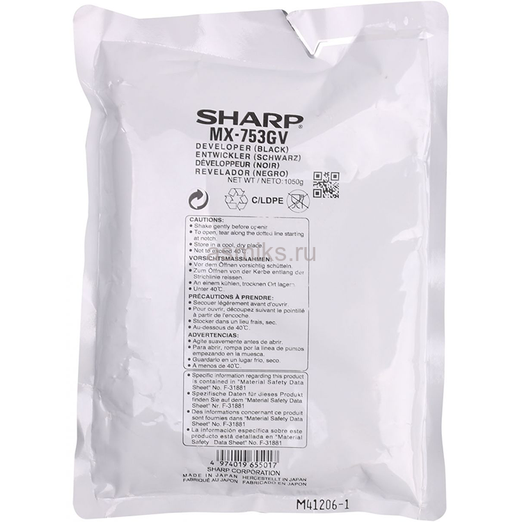 Девелопер Sharp (MX753GV)