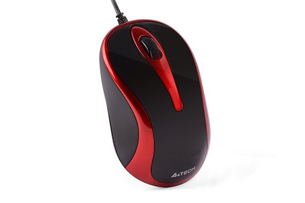 Миша USB V-Track червоно-чорна A4Tech (N-350-2)